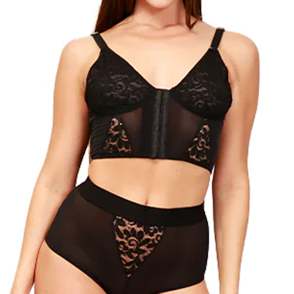 Sostén mujer tipo corset negro - Lele